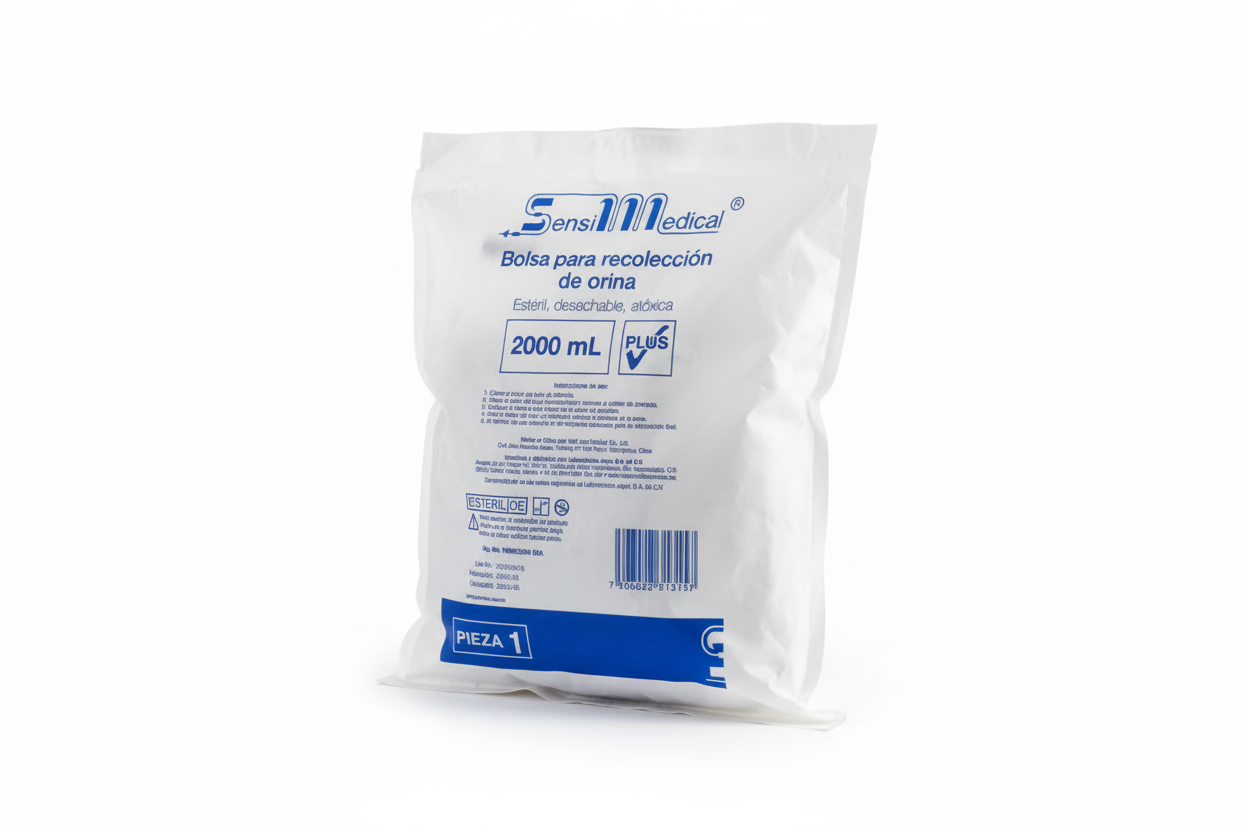 Bolsa Recolectora de Orina 2 Lts Tubo 5.2 MM - Marca Sensimedical