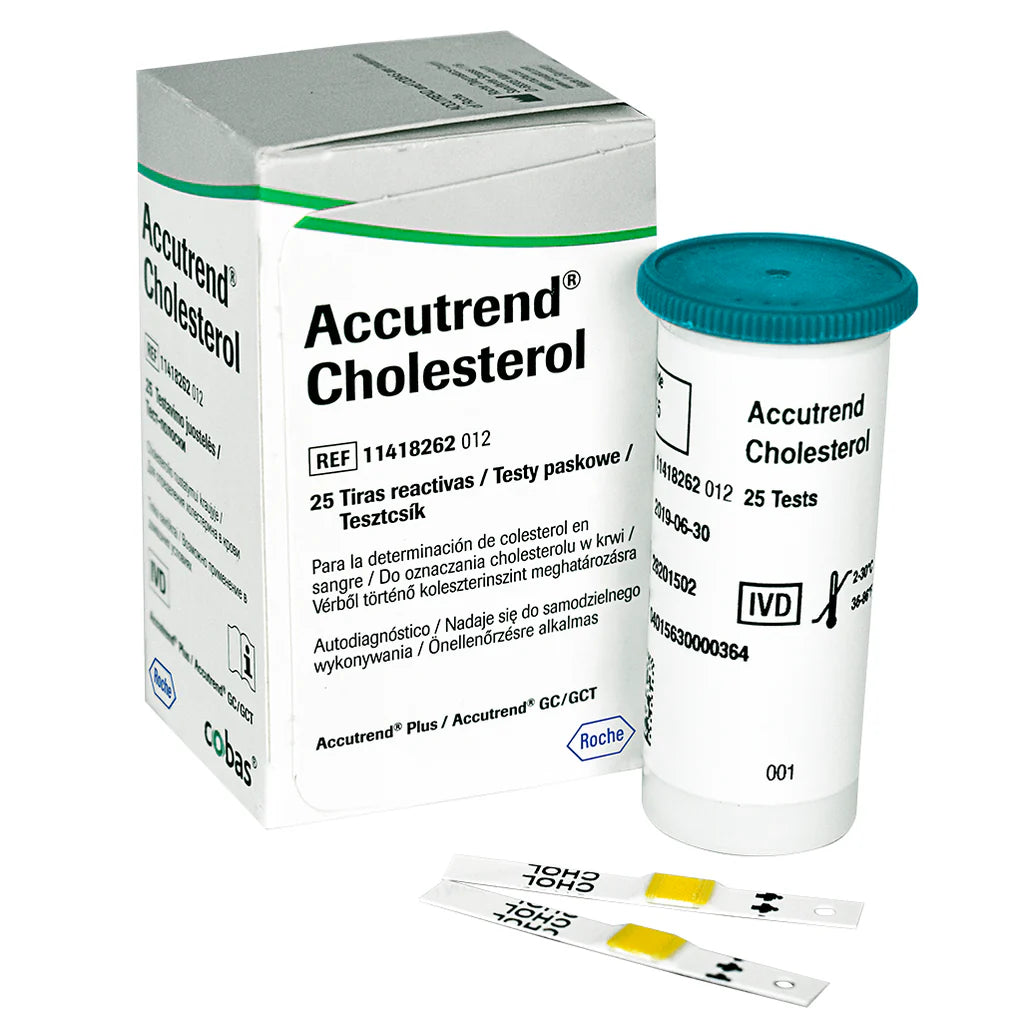 Tiras Reactivas Accutrend Colesterol 25 piezas