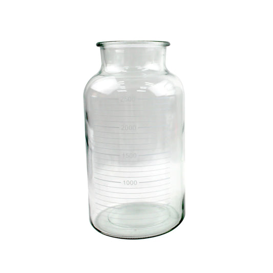 Frasco de 2500ml para aspirador quirúrgico, fabricado en vidrio - Marca Hergom