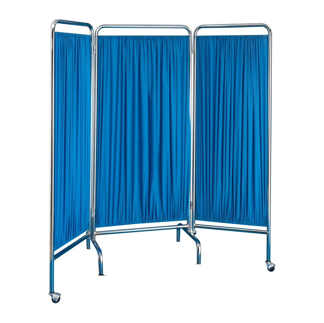 Biombo Médico con Ruedas Cromado