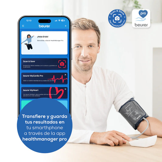 Baumanómetro Digital con brazalete universal BM27, medidor de presión arterial con detector de arritmias - Marca Beurer