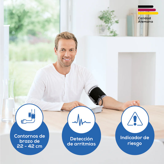Baumanómetro digital de brazo BM35, medidor de presión arterial y pulso con pantalla fácil de leer Marca Beurer