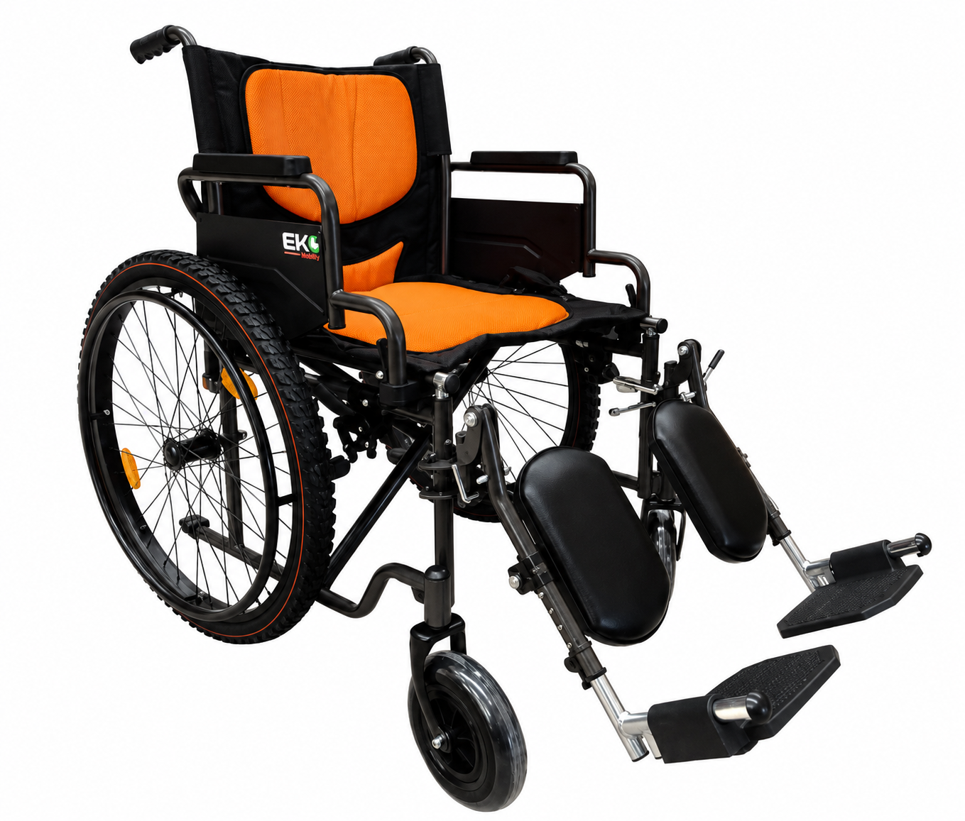Silla De Ruedas Deportiva 19” Con Elevapiernas | Marca Eko-Mobility