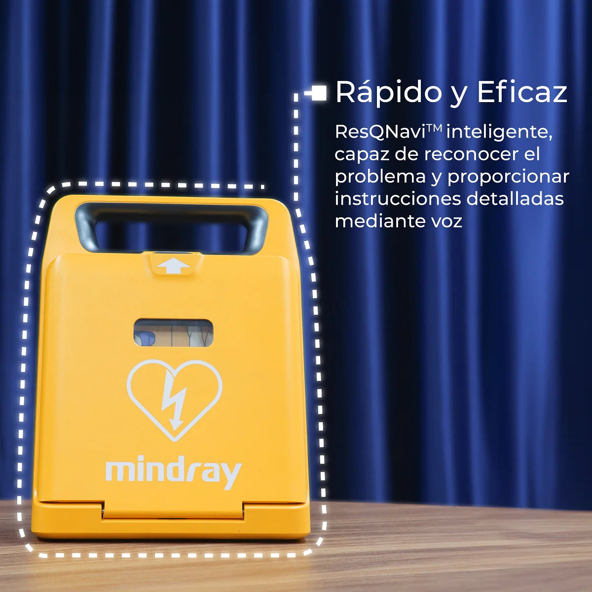 Desfibrilador externo automático DEA (AED) BeneHeart modelo C1A con accesorios incluidos - Marca Mindray