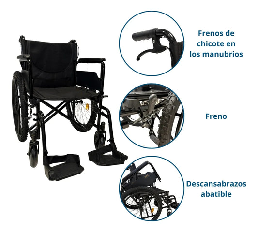 Silla De Ruedas Todo Terreno Desmontable Elevapiernas 160kg