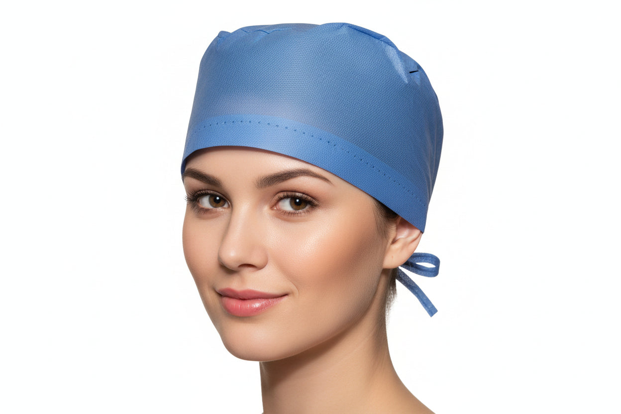 Gorro p/cirujano con cintas de ajuste, no estéril 15 Piezas - Marca Sensimedical