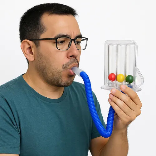 Inspirómetro / Espirómetro para ejercicio pulmonar incentivo - Marca Handy
