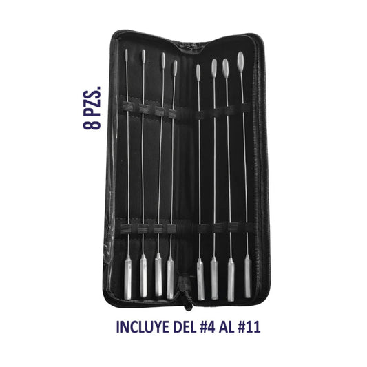 Set de Dilatadores de Bakes Hergom Silvery | Acero inoxidable