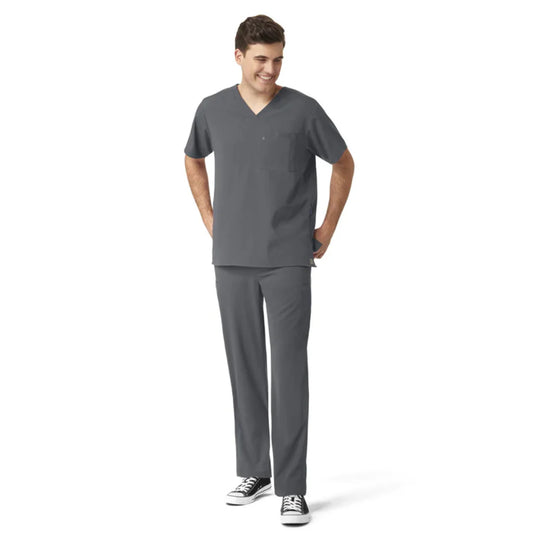 Set Uniforme Quirúrgico de Filipina Médica con Cuello V + Pantalón con Panel de Punto para Hombre - Marca Wink Aero