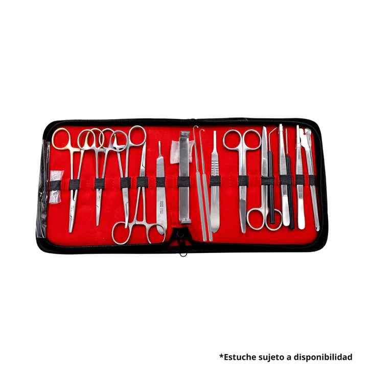 Estuche de Disección para Veterinaria de 18 piezas | Marca Hergom