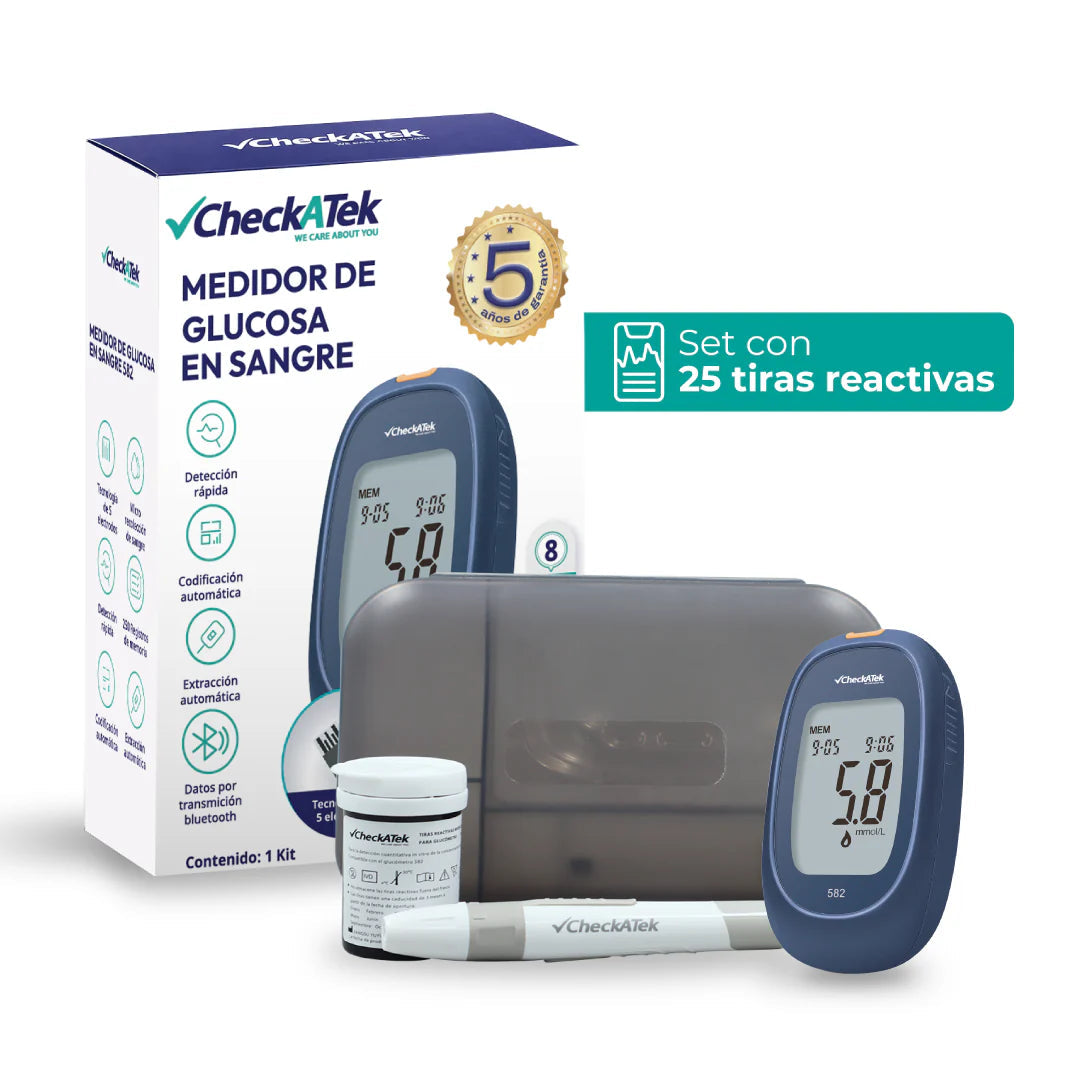Glucómetro digital portátil GL582 | Marca Checkatek