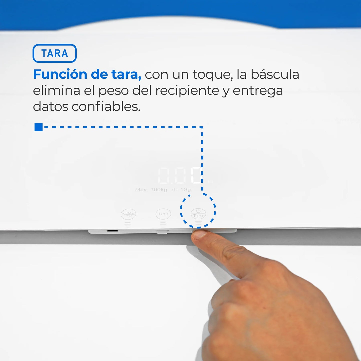 Báscula Veterinaria Digital inalámbrica recargable de alta precisión con función Tara y capacidad de hasta 100 kg P01E | Marca Hergom Vet