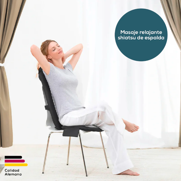 Asiento Masajeador Shiatsu para Espalda Completa, Cojín Desmontable, Funciones de Calor y Temporizador / MG206 Marca Beurer