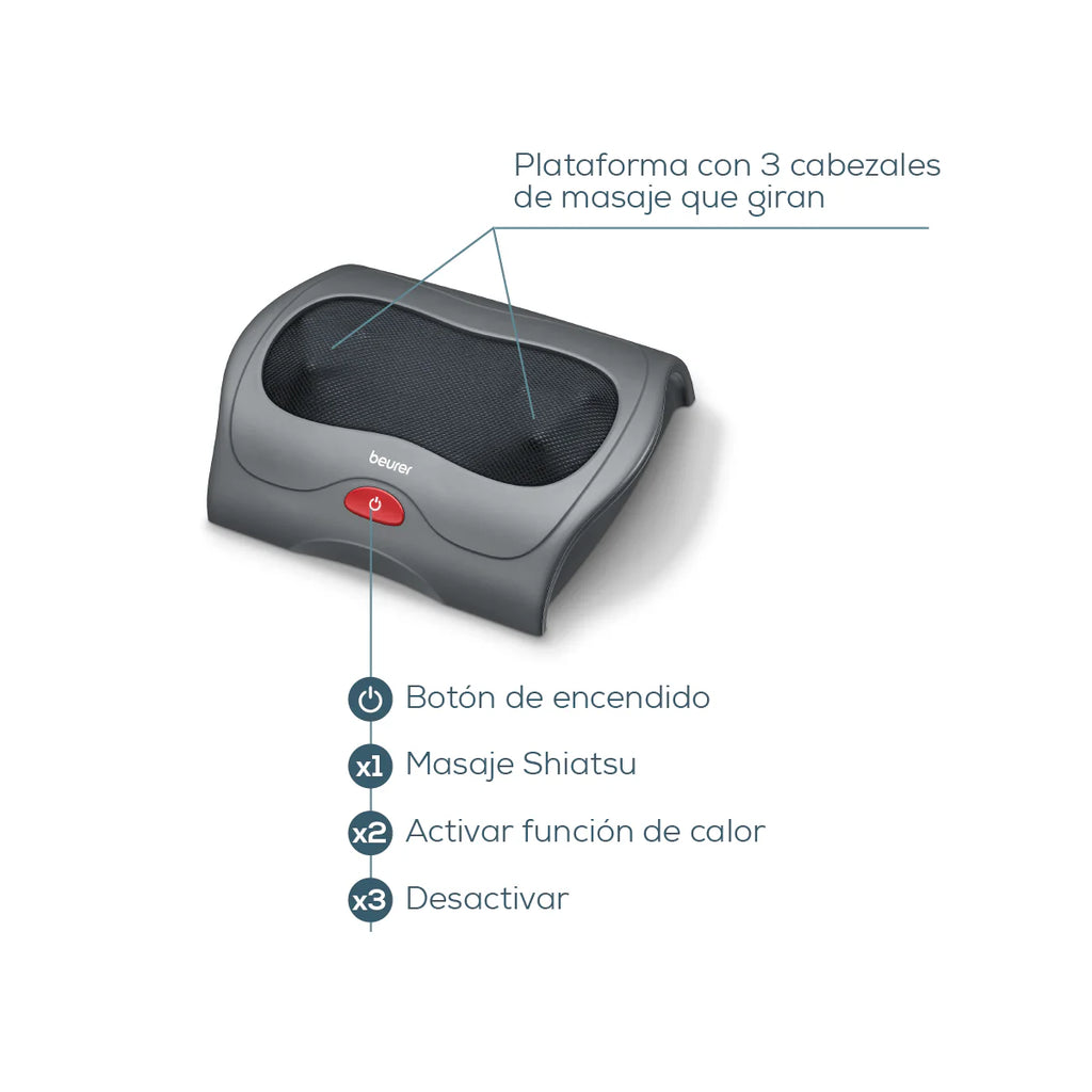 Masajeador de pies tipo Shiatsu con función de calor por infrarrojo, f