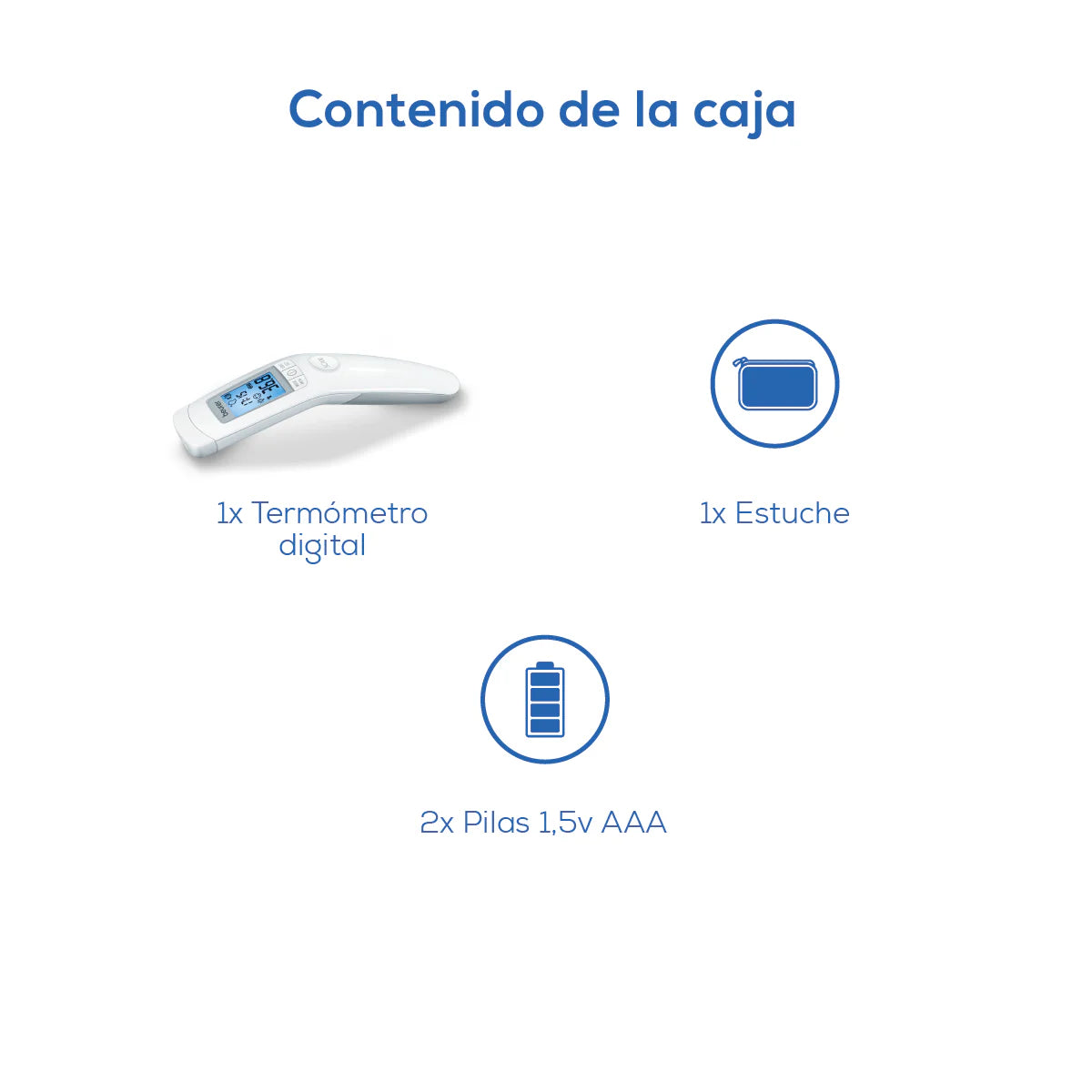 Termómetro digital para uso clínico sin contacto de medición rápida FT90 Marca Beurer