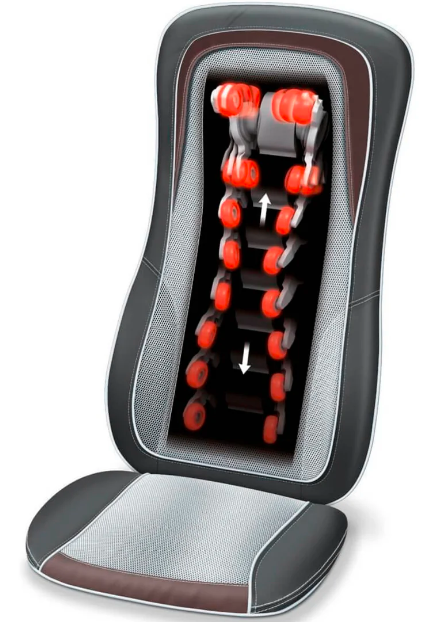 Asiento de Masaje Shiatsu PRO para Toda la Espalda, Escaneo Corporal, Cubierta Desmontable para Lavado y Función de Calor / MG300 Marca Beurer