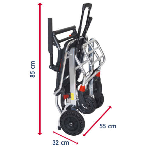 Silla de Traslado Ultraligera 19” Aluminio Plegable para Viaje | Marca Eko - Mobility