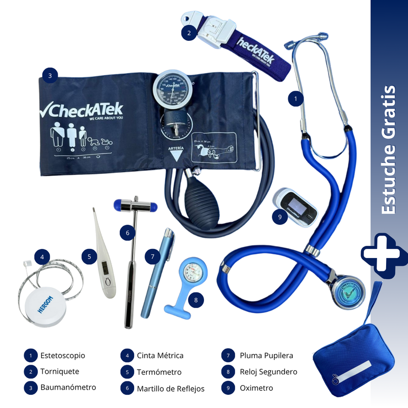 KIT PARA ESTUDIANTES  DE MEDICINA Y ENFERMERIA CON EQUIPO BASICO Y ESTUCHE PORTATIL