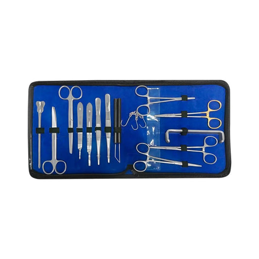 Estuche de disección de 16 piezas Hergom Premium | Acero inoxidable Alemán de alta calidad