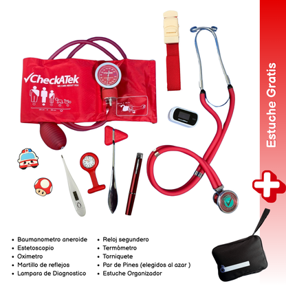 Kit Para Estudiantes  De Medicina y Enfermería Con Equipo Básico y Estuche Portátil - El Doctorcito