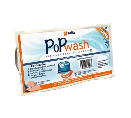 Pop Wash Kit de Baño de Esponja | Ideal para Uso Diario o Hospitalario