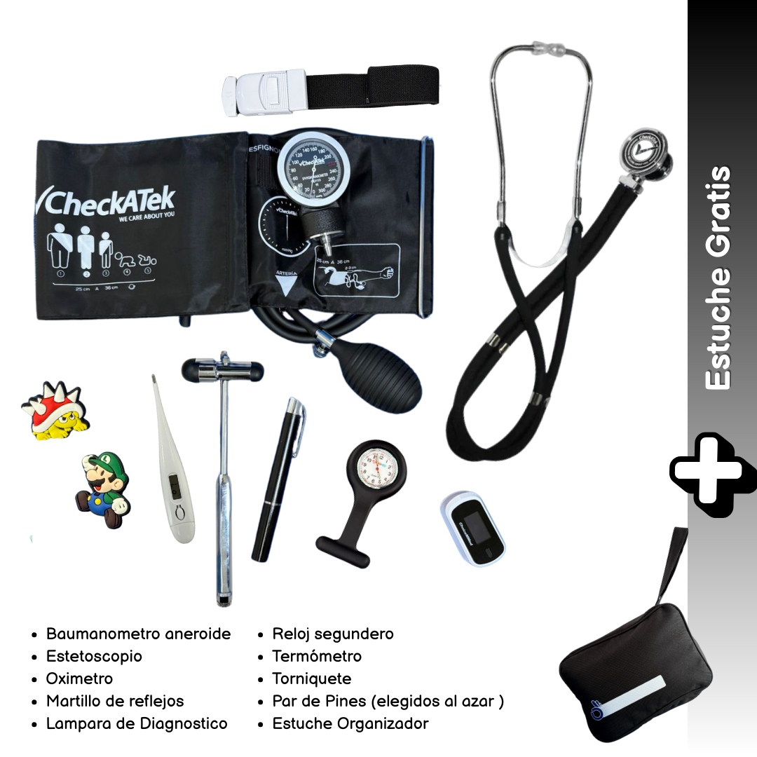 Kit Para Estudiantes  De Medicina y Enfermería Con Equipo Básico y Estuche Portátil - El Doctorcito