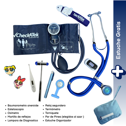 Kit Para Estudiantes  De Medicina y Enfermería Con Equipo Básico y Estuche Portátil - El Doctorcito
