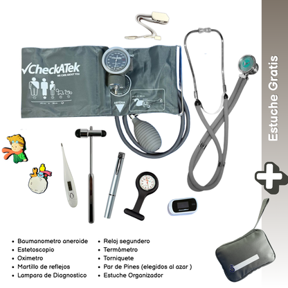 Kit Para Estudiantes  De Medicina y Enfermería Con Equipo Básico y Estuche Portátil - El Doctorcito