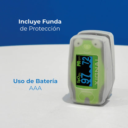 Oxímetro digital de pulso / pulsioxímetro de uso pediátrico con estuche incluido - Marca Xignal