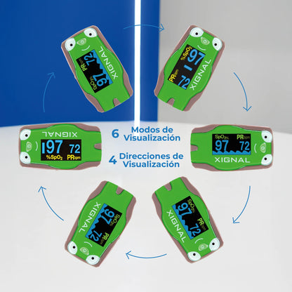 Oxímetro digital de pulso / pulsioxímetro de uso pediátrico con estuche incluido - Marca Xignal