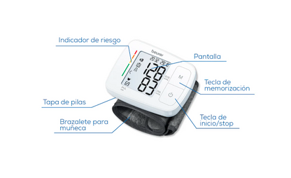 Baumanómetro Digital BC21 con voz, medidor de presión arterial de muñeca Marca Beurer