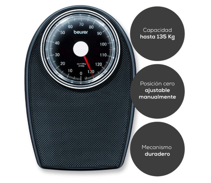 Báscula mécanica hasta 135 kg. Superficie antideslizante (MS40)