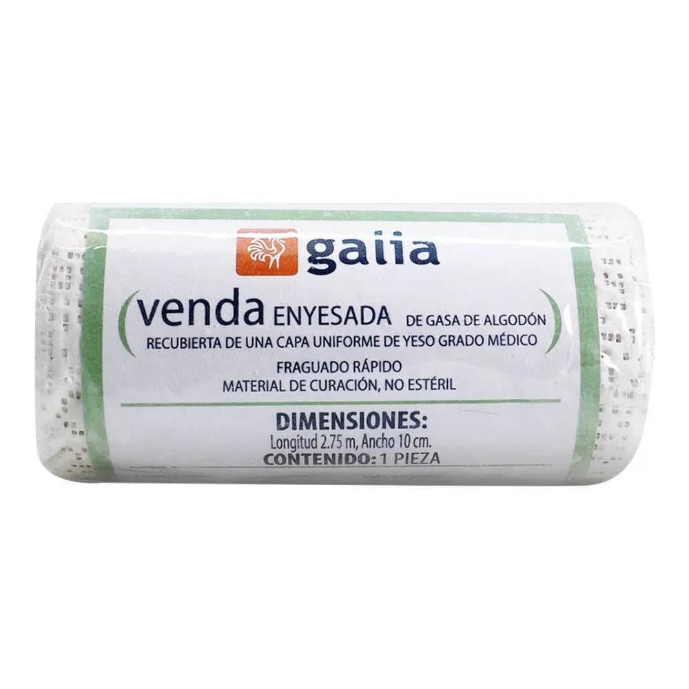 Kit Venda Enyesada De Algodón Grado Medico Marca Galia Color Blanco