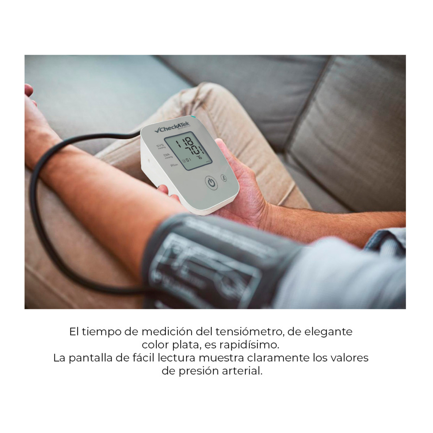 Baumanómetro digital de brazo con pantalla LCD y hasta 80 memorias BD-2 | Marca Checkatek