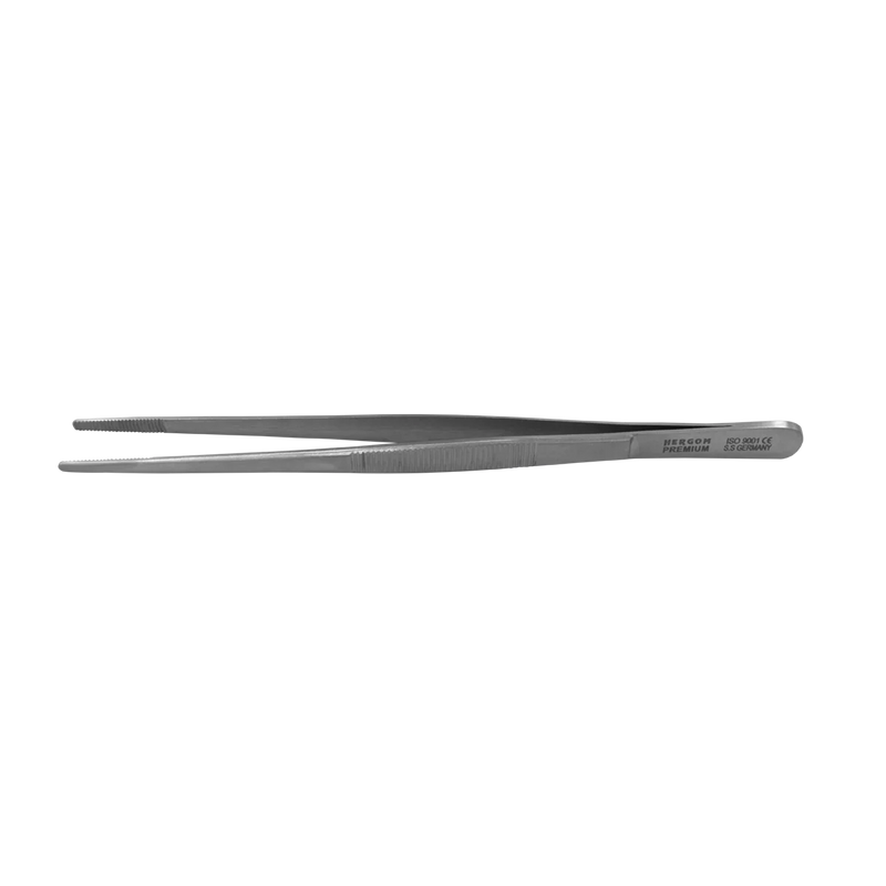 Pinza Recta de Disección de Acero Inoxidable | Hergom Medical