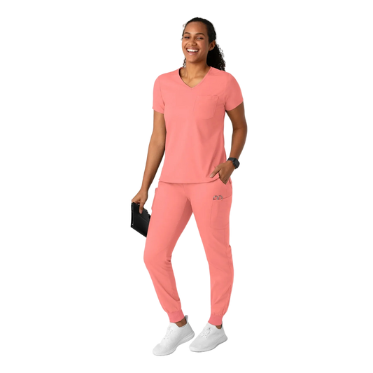 Scrub Médico repelente a liquidos, de filipina con pantalón jogger, para Mujer | Marca Wink Colección Boundless