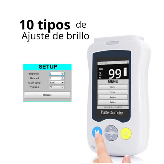 Oxímetro de Dedo Multifuncional – Ideal para uso Neonatal, Pediátrico y Adulto