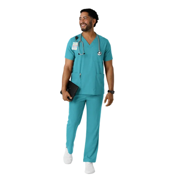 Scrub Médico repelente a liquidos, de filipina con pantalón recto, para Hombre | Marca Wink Colección Boundless