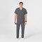 Set Uniforme Médico Color Gris para Hombre con Tejido Absorbente de Secado Rápido Marca W123 WINK