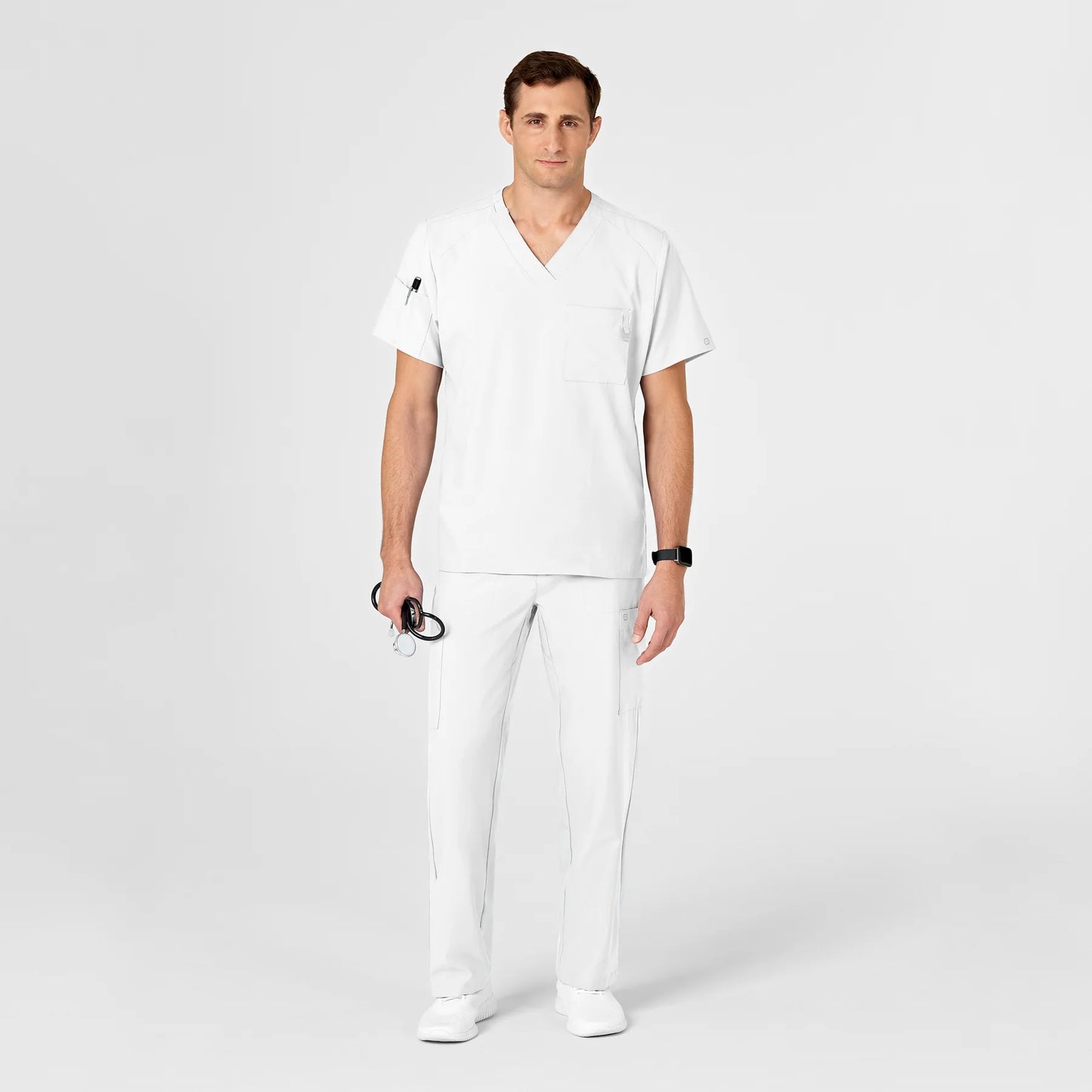 Uniforme Médico Blanco Pijama Quirúrgica Anti Fluidos Para Hombre Marca W123 Wink