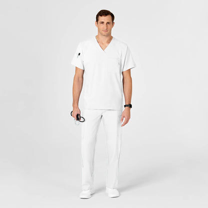 Uniforme Médico Blanco Pijama Quirúrgica Anti Fluidos Para Hombre Marca W123 Wink