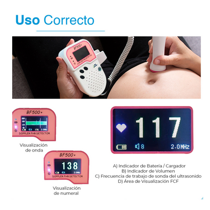 DOPPLER FETAL DIGITAL DE FREUENCIA CARDÍACA 2MHZ | MARCA BESTMAN