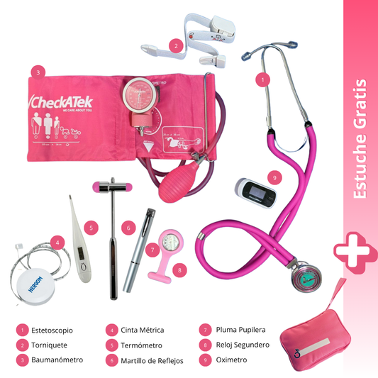 Kit Para Estudiantes  De Medicina y Enfermería Con Equipo Básico y Estuche Portátil