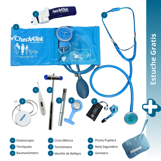 Kit Para Estudiantes  De Medicina y Enfermería Con Equipo Básico y Estuche Portátil