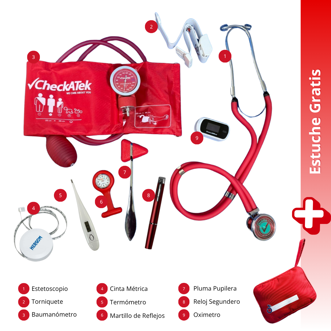 Kit Para Estudiantes  De Medicina y Enfermería Con Equipo Básico y Estuche Portátil