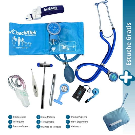 Kit Para Estudiantes  De Medicina y Enfermería Con Equipo Básico y Estuche Portátil - El Doctorcito
