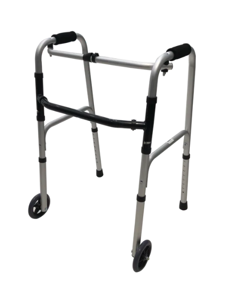 Andadera Plegable de 2 Ruedas, Fuerte Construcción de Aluminio y Extra Ligera / Marca Handy