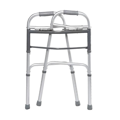 Andadera Plegable, Extra Ligera, Tubo de Aluminio, Superficie de Acero Inoxidable y Altura Regulable / AN02G Marca Handy