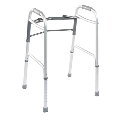 Andadera Plegable, Extra Ligera, Tubo de Aluminio, Superficie de Acero Inoxidable y Altura Regulable / AN02G Marca Handy