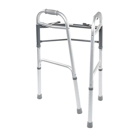 Andadera Plegable, Extra Ligera, Tubo de Aluminio, Superficie de Acero Inoxidable y Altura Regulable / AN02G Marca Handy